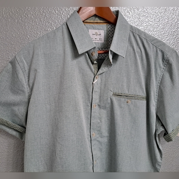 NWT Craft & Flow Button Up Short Sleeve Shirt  Size L - Picture 10 of 13